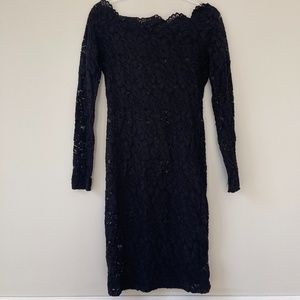 Black Lace Dress‎ Sz S